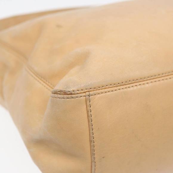 CHANEL COCO Mark Shoulder Bag Leather Beige CC Auth 87307 - Picture 14 of 16